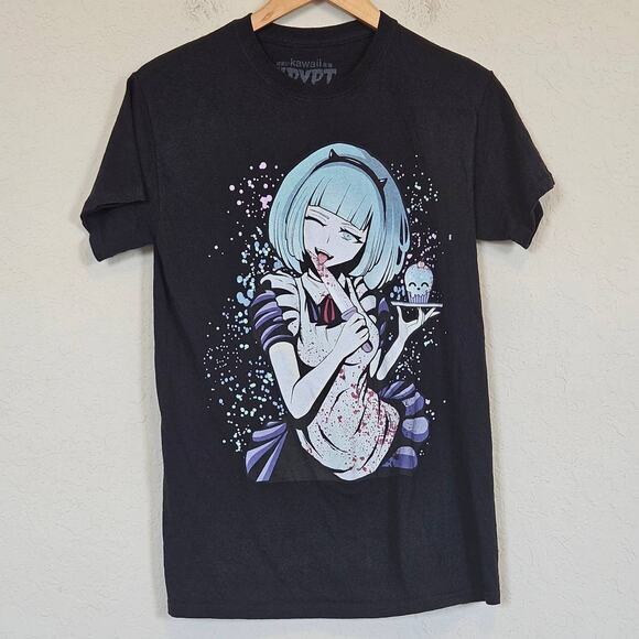 Kawaii Krypt Recipe For Disaster Anime Tee Shirt Unisex Small Spooky Goth - Picture 1 of 6